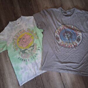 Grateful Dead 2  Band Tee Shirts  X Small Medium Vintage